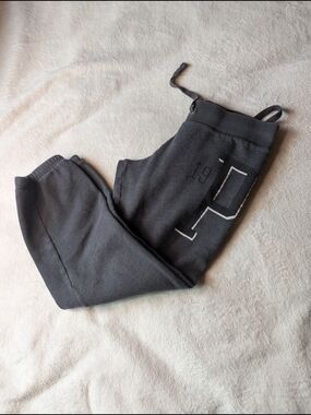 Women's VS Pink Charcoal Gray Crop Jogger Sweatpants